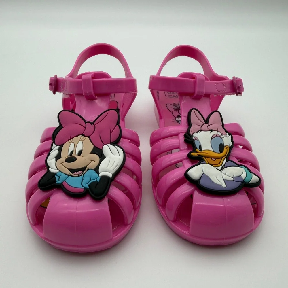 Harper Canyon Disney Minnie Mouse Daisy Duck Pink Jelly Sandals Girls Size 10M